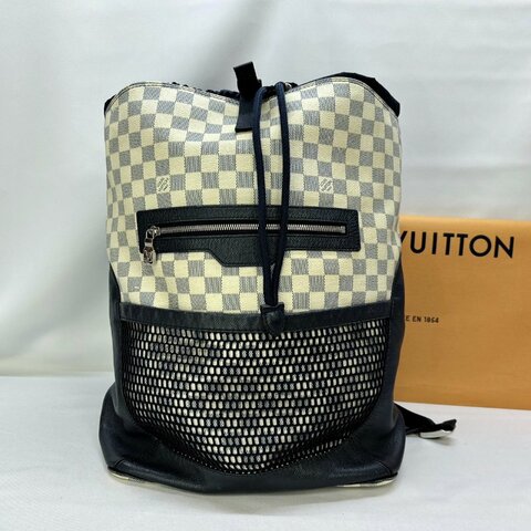 LV 白棋盤雙肩後背包