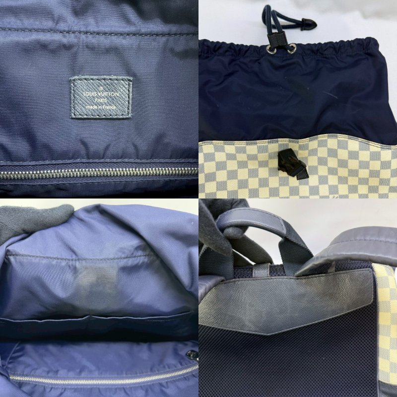 LV 白棋盤雙肩後背包-7