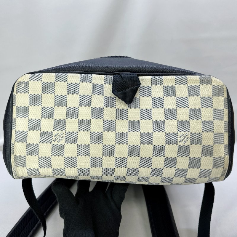 LV 白棋盤雙肩後背包-8