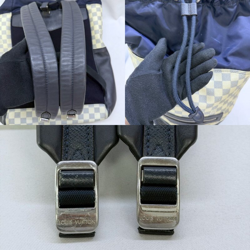 LV 白棋盤雙肩後背包-6