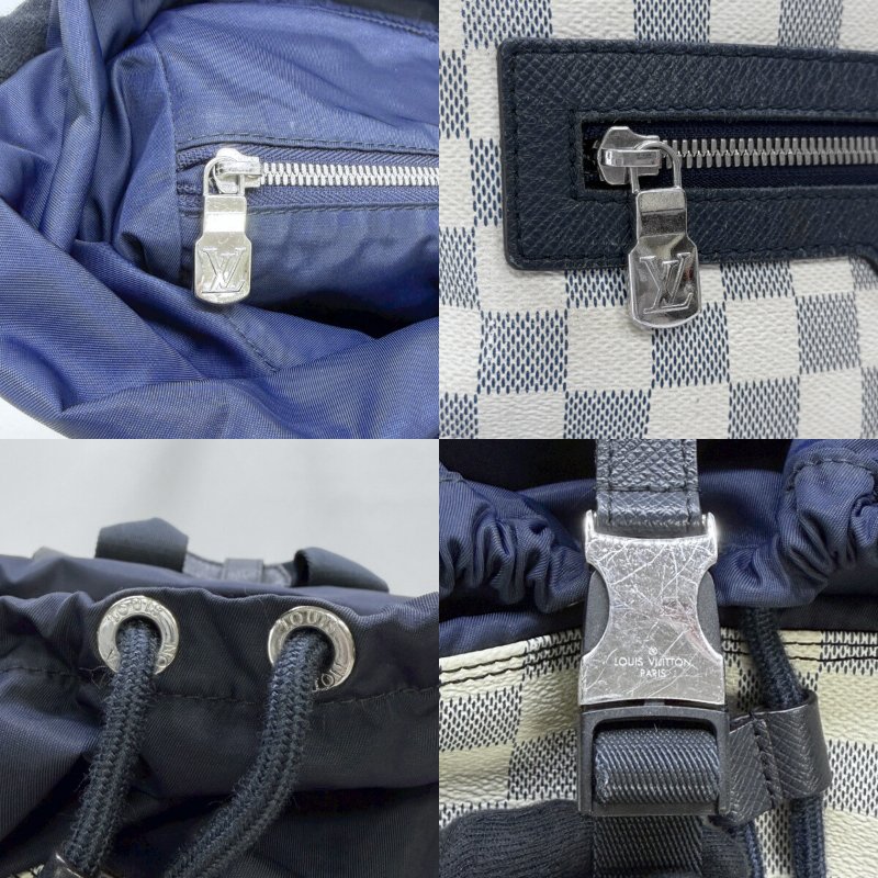 LV 白棋盤雙肩後背包-5
