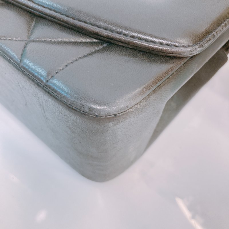 MS0391 Chanel 香奈兒 中古 戴安娜王妃 小號 黑金 黃金成份 五金/鏈條 Vintage Diana 22cm Lambskin Black x GHW-7