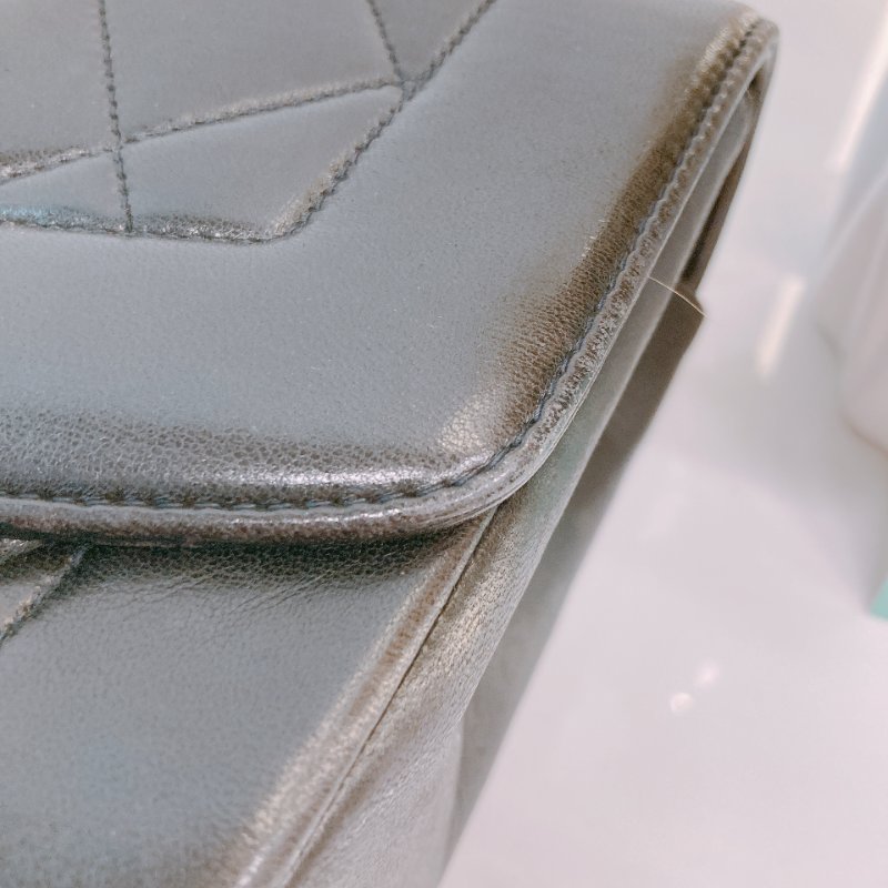 MS0391 Chanel 香奈兒 中古 戴安娜王妃 小號 黑金 黃金成份 五金/鏈條 Vintage Diana 22cm Lambskin Black x GHW-8