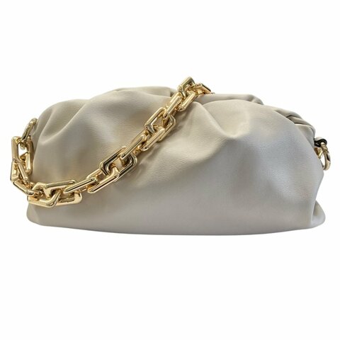 BOTTEGA VENETA 寶緹嘉  The Chain Pouch 皮革 肩背包 白色