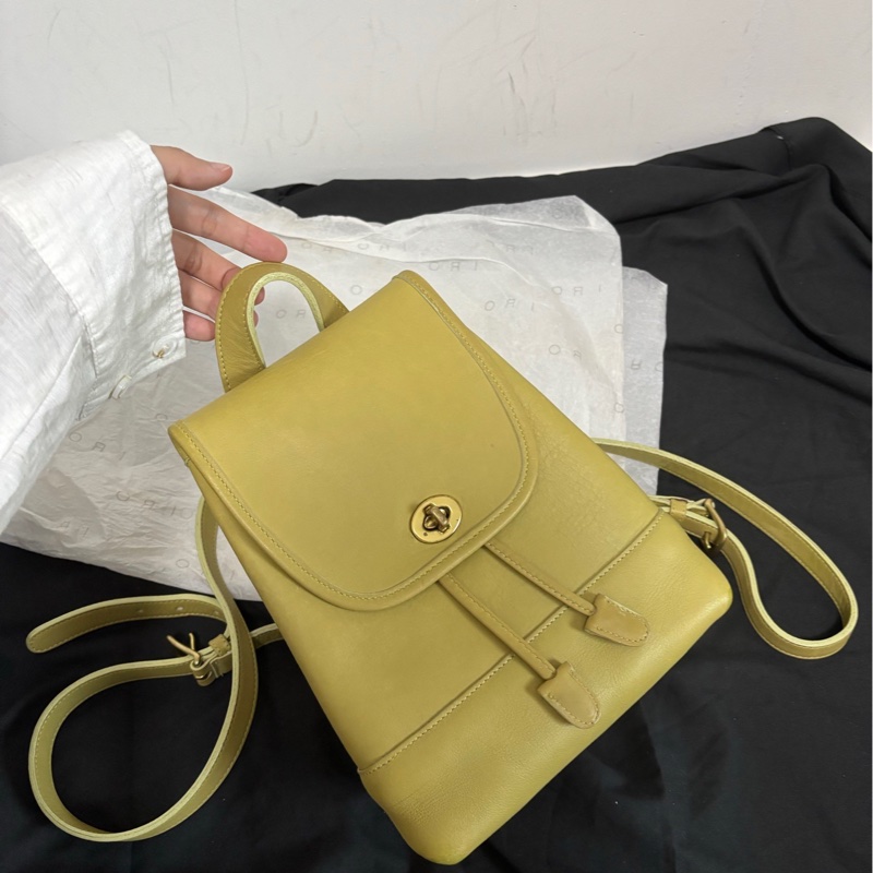 💚old coach 牛油果綠mini雙肩包🎒-0