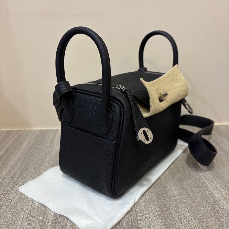 Hermes 水冰藍銀釦二代mini Lindy-1