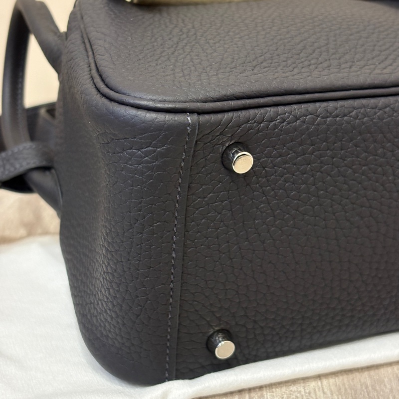 Hermes 水冰藍銀釦二代mini Lindy-7