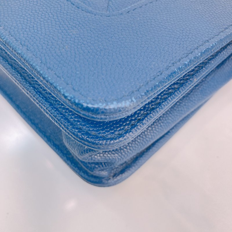 MS0390 Chanel 香奈兒 高貴 鏈條錢包 藍色 絕版 Mademoislle Wallet On Chain Blue X GHW-7