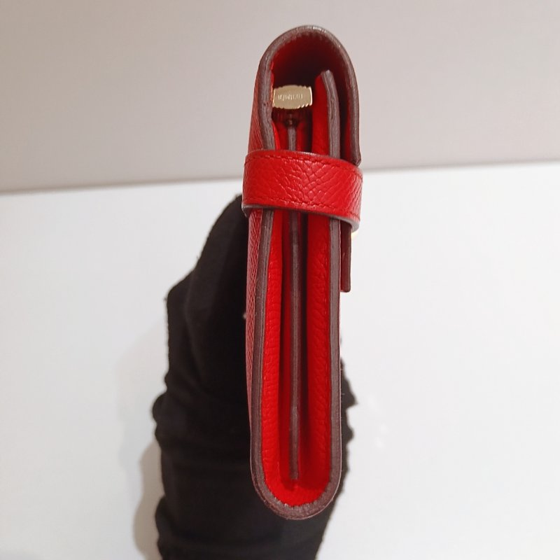 Hermes 愛馬仕 kelly 長款錢包 粉紅色 X刻-2