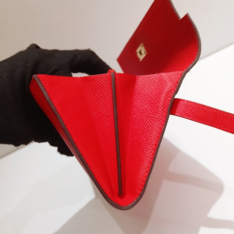 Hermes 愛馬仕 kelly 長款錢包 粉紅色 X刻-7