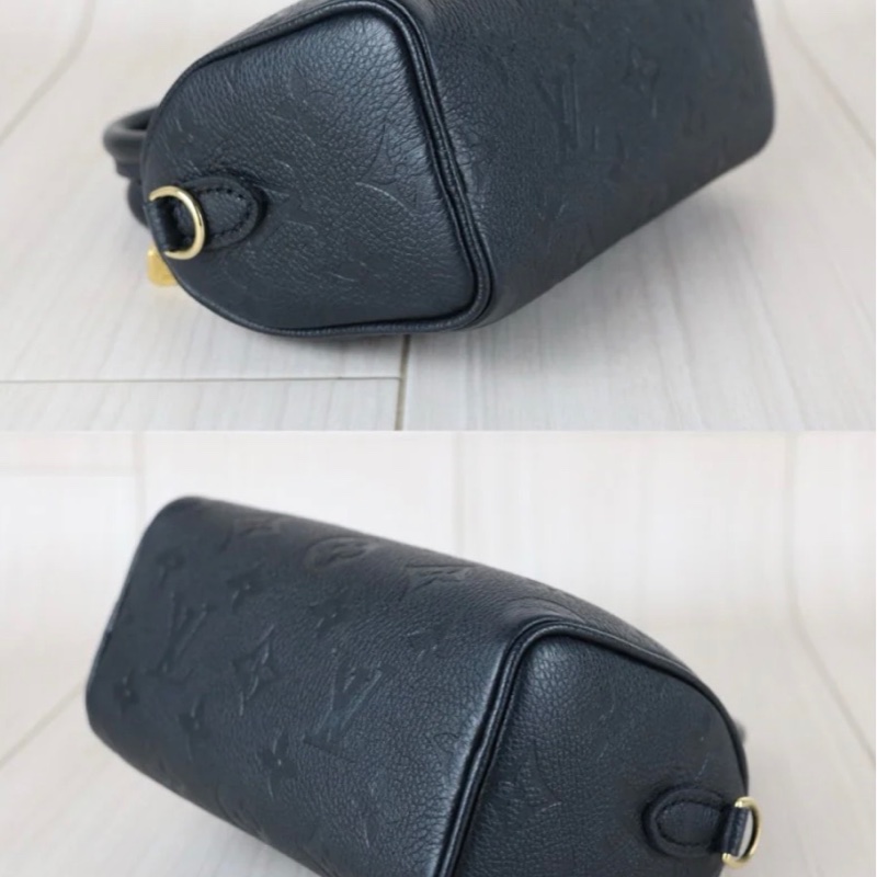 「JL精品代購」極新 LV 黑壓紋Speedy nano  Ic 芯片款-5