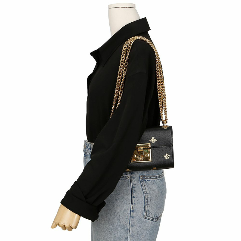 GUCCI 掛鎖迷你肩斜背包 432182-11