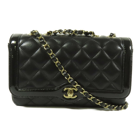 CHANEL 羊皮皮革Chain Shoulder Bag金扣肩背袋