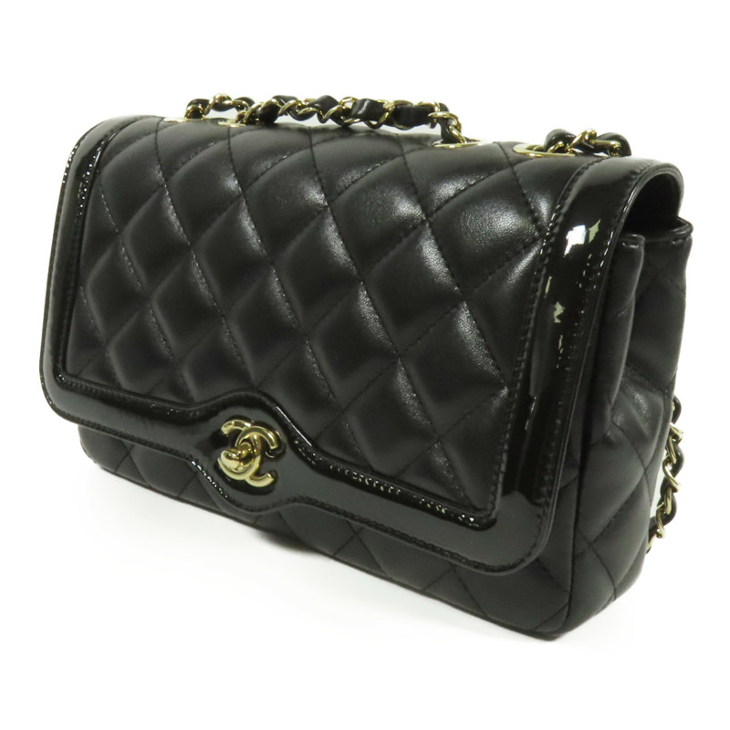 CHANEL 羊皮皮革Chain Shoulder Bag金扣肩背袋-2