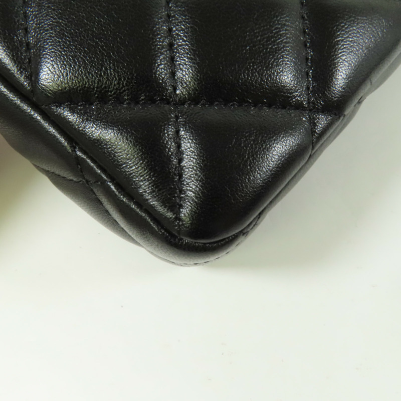 CHANEL 羊皮皮革Chain Shoulder Bag金扣肩背袋-13