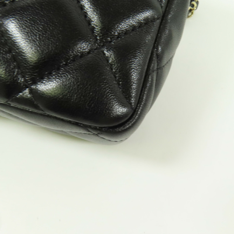 CHANEL 羊皮皮革Chain Shoulder Bag金扣肩背袋-14