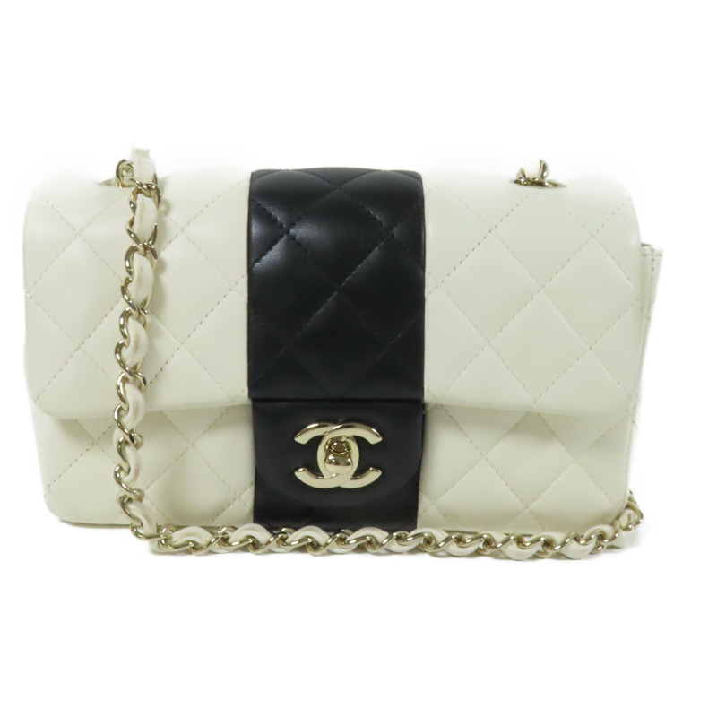 CHANEL 羊皮皮革Mini Classic 20金扣肩背袋-0