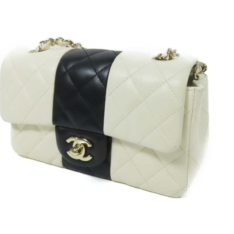 CHANEL 羊皮皮革Mini Classic 20金扣肩背袋-2