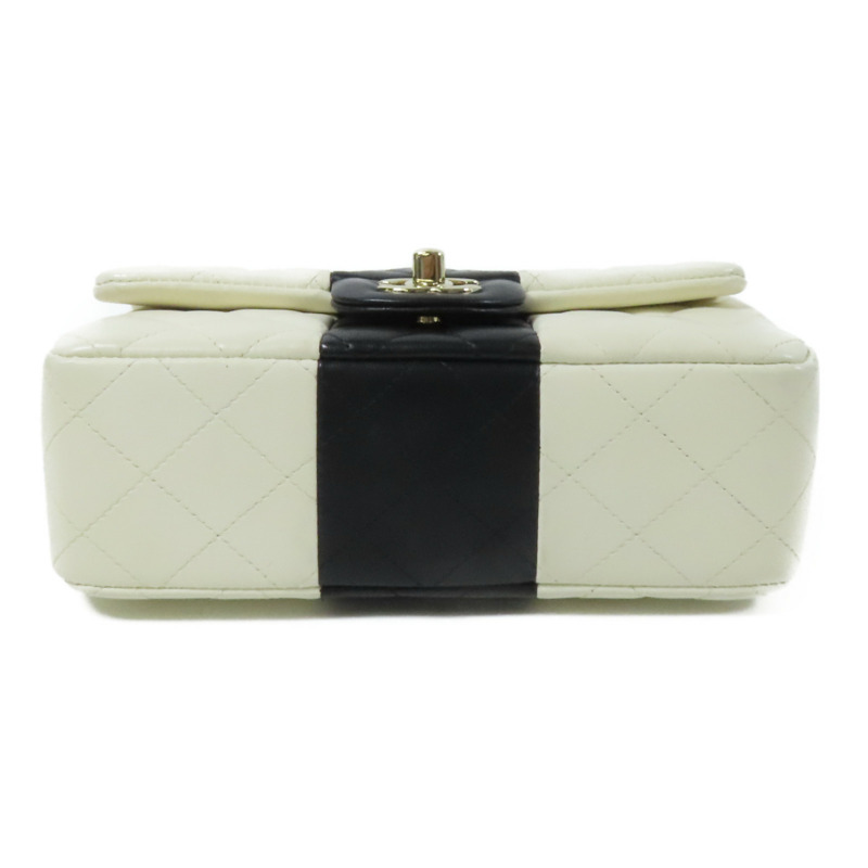 CHANEL 羊皮皮革Mini Classic 20金扣肩背袋-3