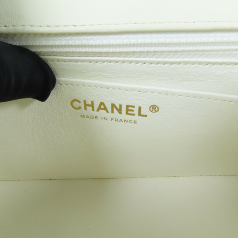 CHANEL 羊皮皮革Mini Classic 20金扣肩背袋-7