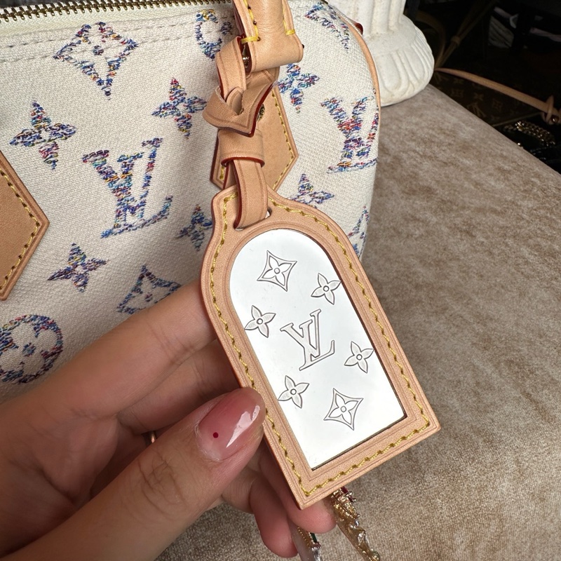 LV Speedy 白牛仔帆布收藏級Speedy20航海系列 ，單寧布单肩、斜挎包-1