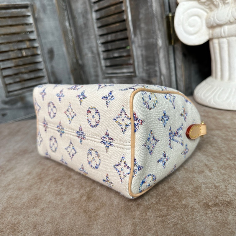 LV Speedy 白牛仔帆布收藏級Speedy20航海系列 ，單寧布单肩、斜挎包-4