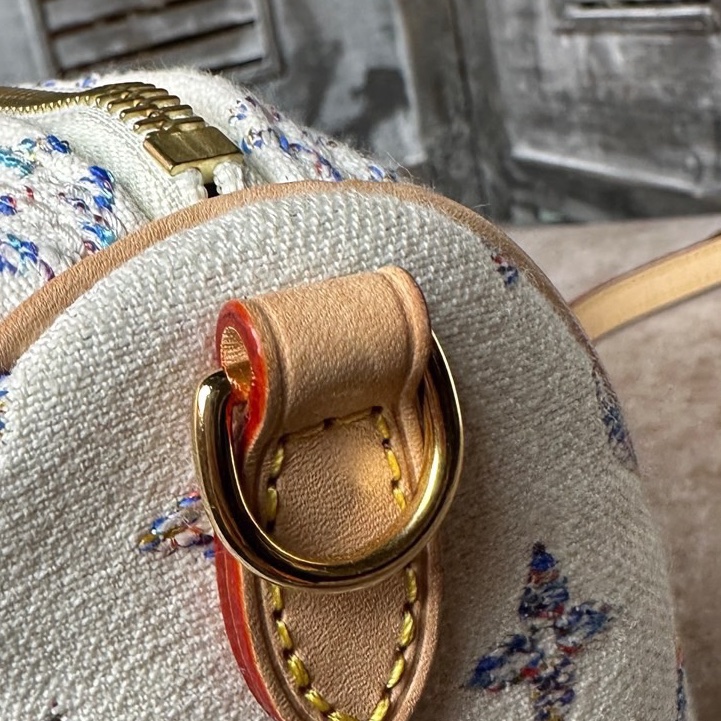 LV Speedy 白牛仔帆布收藏級Speedy20航海系列 ，單寧布单肩、斜挎包-8