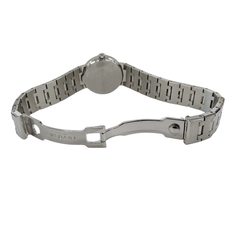 寶格麗女士腕錶，品牌：日期石英QZ不銹鋼SS BB23SS銀色黑色圓形拋光-3