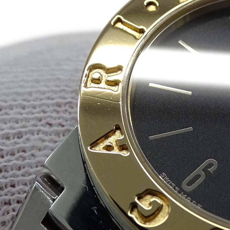 寶格麗女士腕錶，品牌：日期石英QZ不銹鋼SS鍍金YG BB26SGD，拋光-12