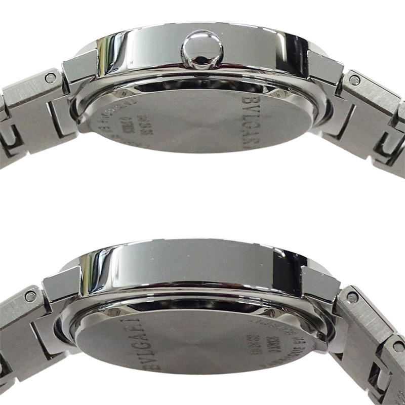 寶格麗女士腕錶，品牌：寶格麗，12鑽石英機芯，不銹鋼，SS，BB26SS，銀/黑色，拋光-2