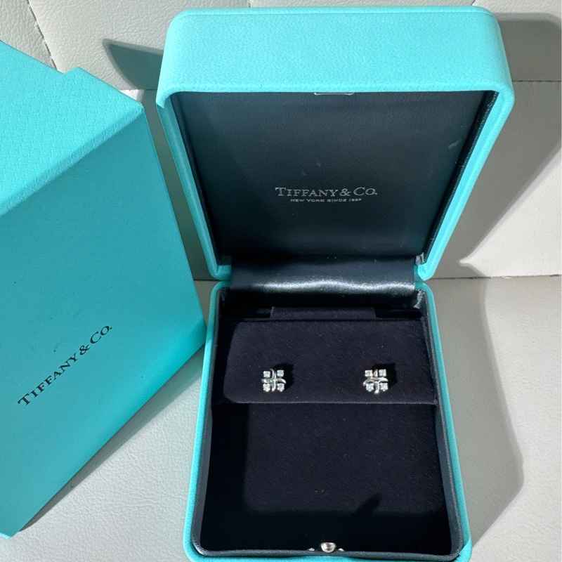 Tiffany蒂芙尼 十六石系列 lynn史隆伯杰鸟巢四钻耳钉-0