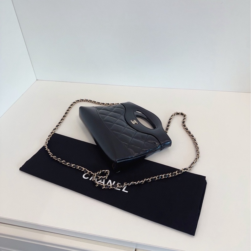 【閒置🆕帶膜】Chanel 24c黑金31bag mini 手提包 斜挎包 單肩包-2