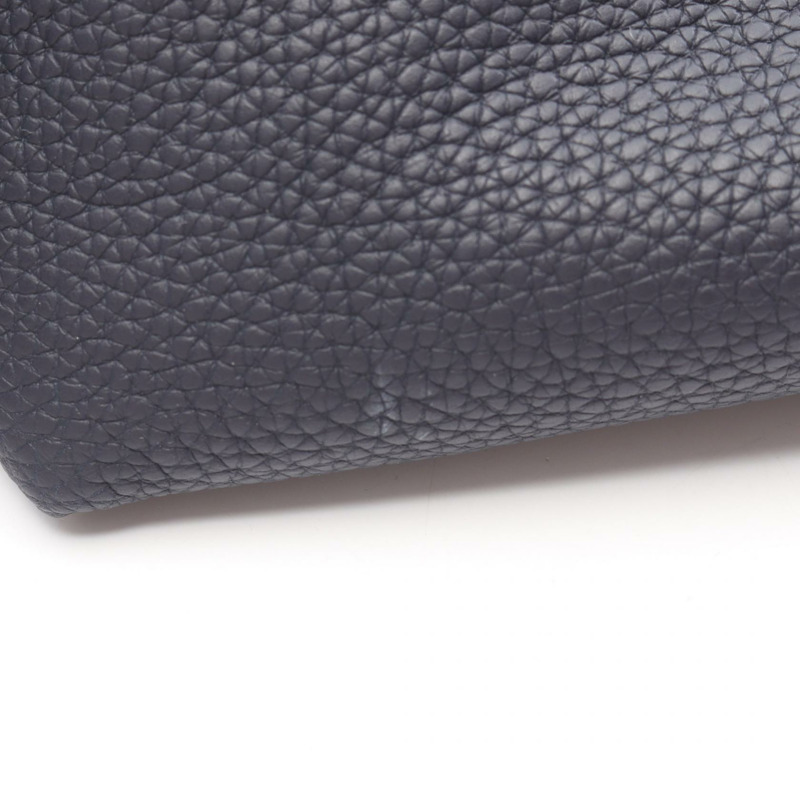 愛馬仕 Double Sense 45 手提包 062270CA Clemence 皮革 黑色 海軍藍 二手 Y-12