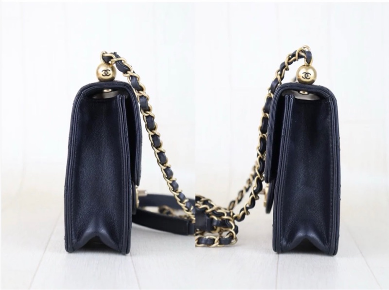 「JL精品代購」9新 Chanel 香奈兒透明珍珠logo包-2