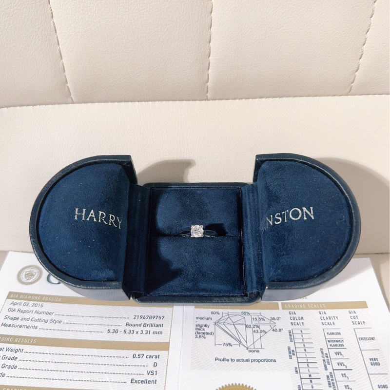 Harry Winston海瑞温斯顿经典四爪钻石戒指-0