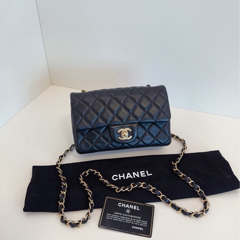 【98新🆕】Chanel  Classic黑金CF 大mini 經典硬通 手提包 斜挎包 單肩包-0