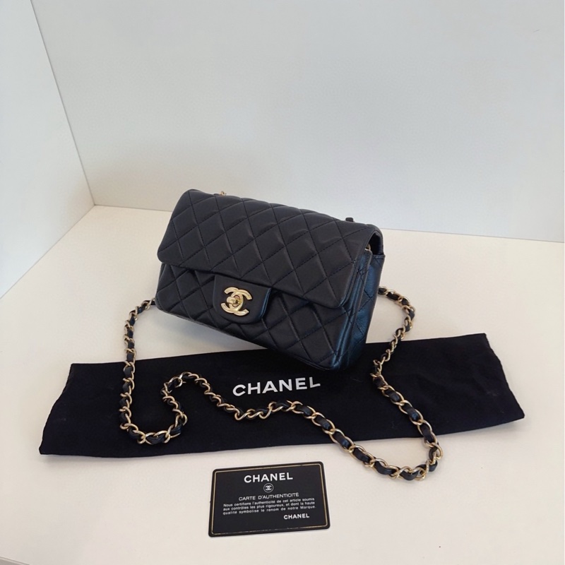 【98新🆕】Chanel  Classic黑金CF 大mini 經典硬通 手提包 斜挎包 單肩包-4