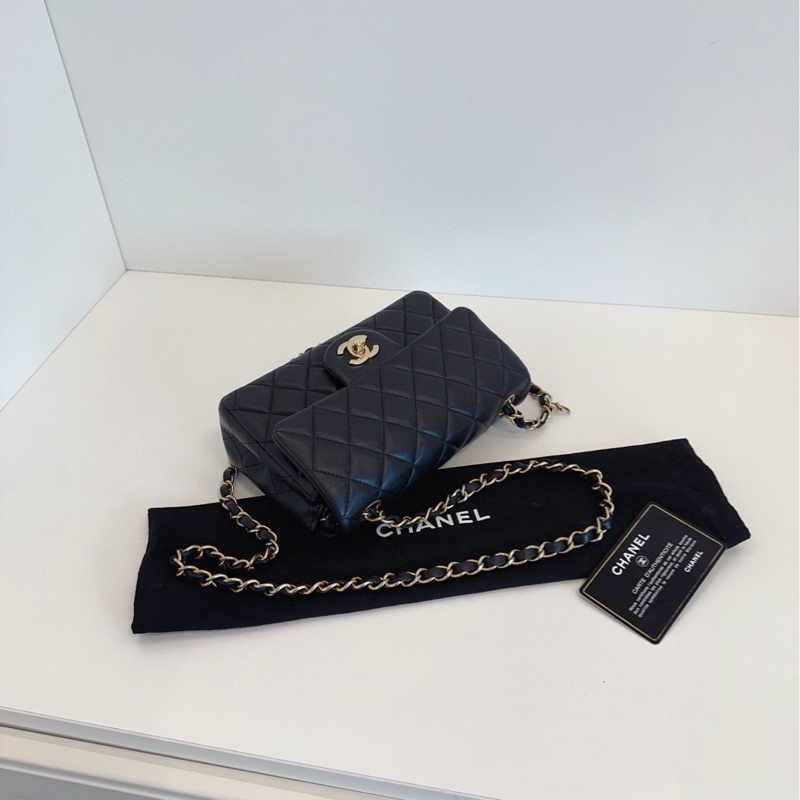 【98新🆕】Chanel  Classic黑金CF 大mini 經典硬通 手提包 斜挎包 單肩包-5