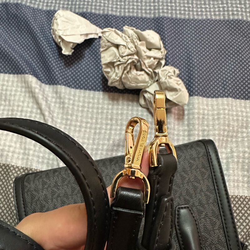 Michael Kors Gabby Small Top Zip Curve Satchel Crossbody Bag-11