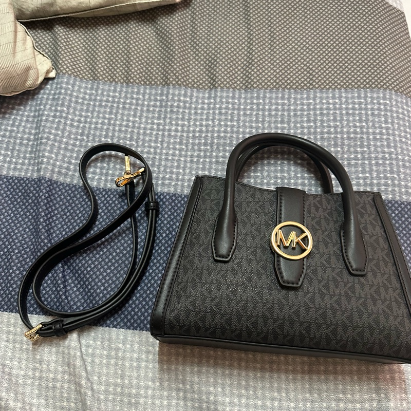 Michael Kors Gabby Small Top Zip Curve Satchel Crossbody Bag-14