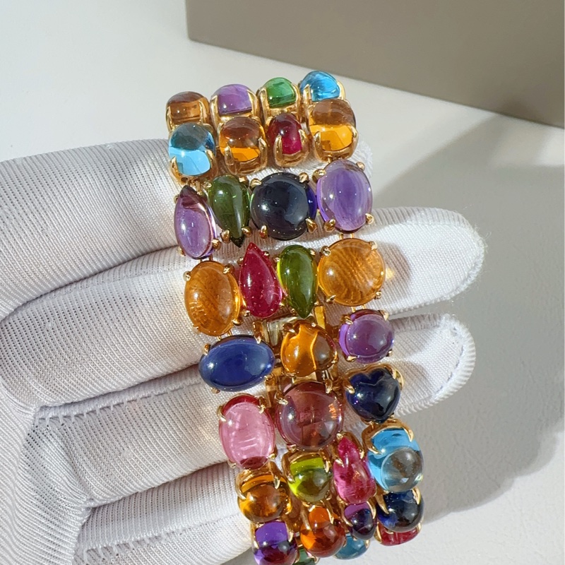 Bvlgari宝格丽 TAPATINO系列 高珠多彩宝手镯/手链-5