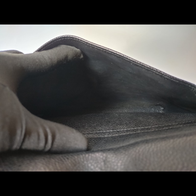 Chanel 金鍊黑荔枝皮金球復古肩側包-20