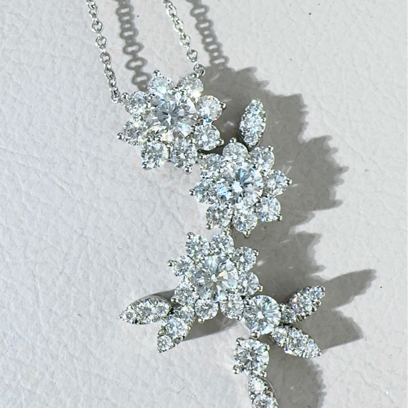 Harry Winston海瑞温斯顿 Sunflower系列 太阳花三蕊项链-4