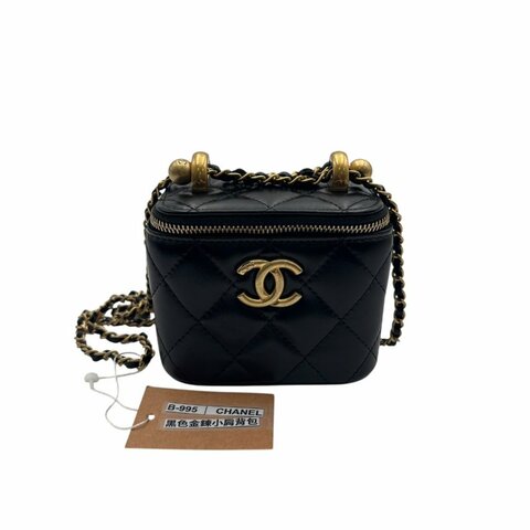【美收精品】CHANEL 黑色金鍊小肩背包 B-995【隔月月中將轉賣至日本 上架期限30天】