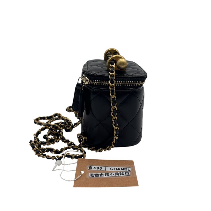 【美收精品】CHANEL 黑色金鍊小肩背包 B-995【隔月月中將轉賣至日本 上架期限30天】-2