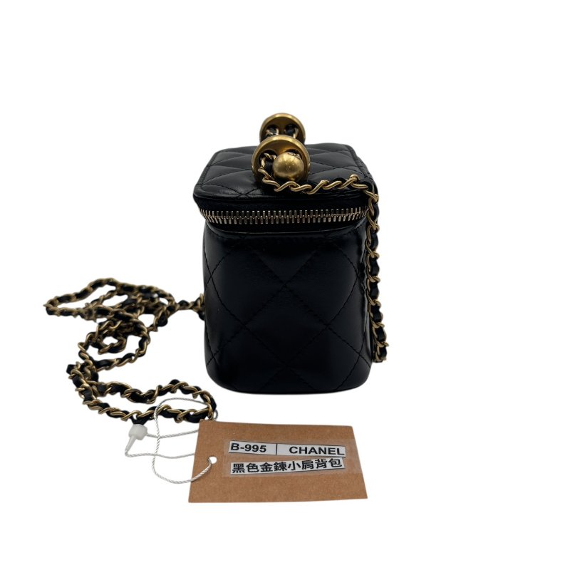 【美收精品】CHANEL 黑色金鍊小肩背包 B-995【隔月月中將轉賣至日本 上架期限30天】-3