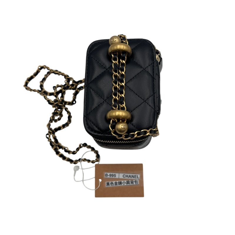 【美收精品】CHANEL 黑色金鍊小肩背包 B-995【隔月月中將轉賣至日本 上架期限30天】-4