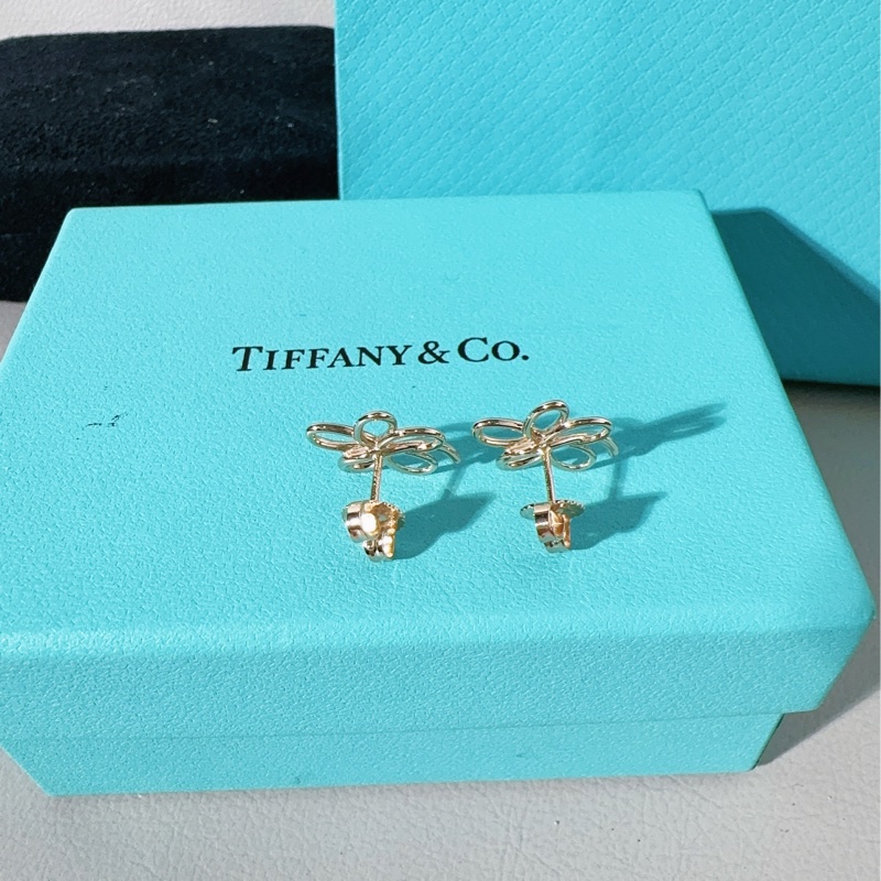 Tiffany蒂芙尼 毕加索系列 18K玫瑰金花朵耳钉-3