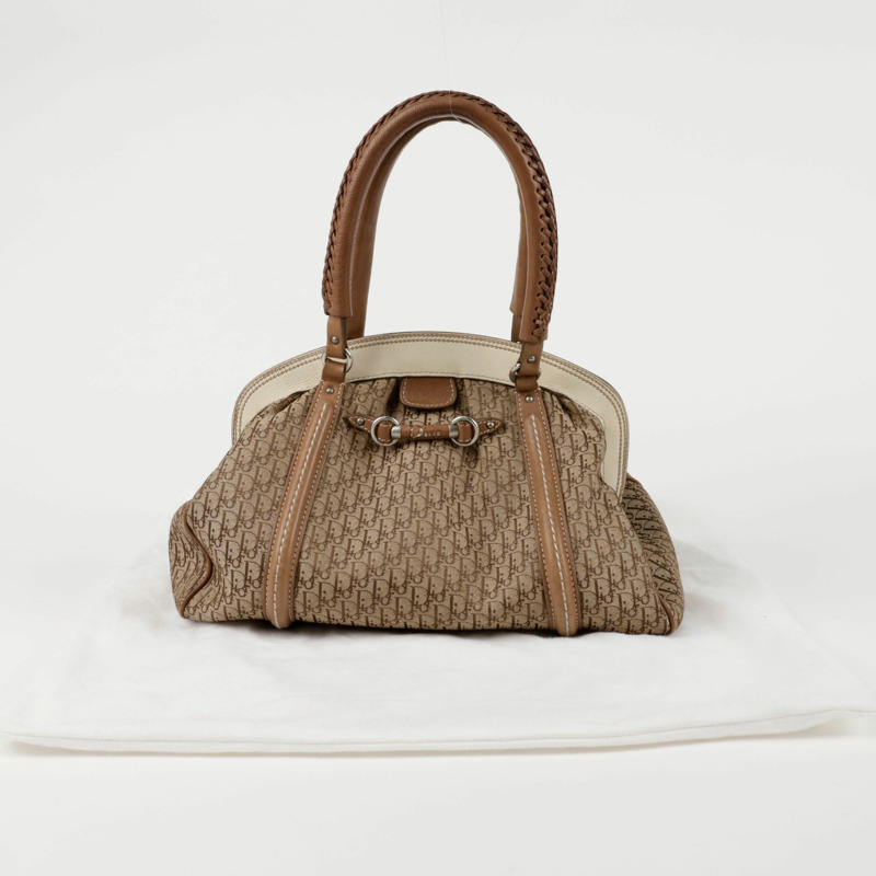 DIOR 復古斜紋手提包-0