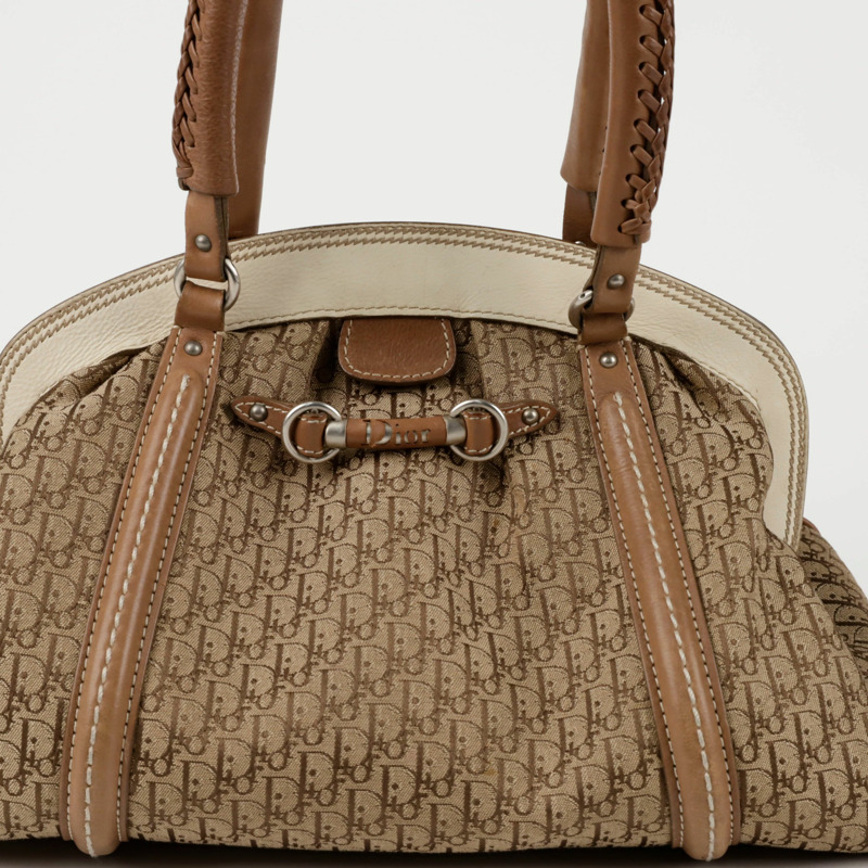 DIOR 復古斜紋手提包-1